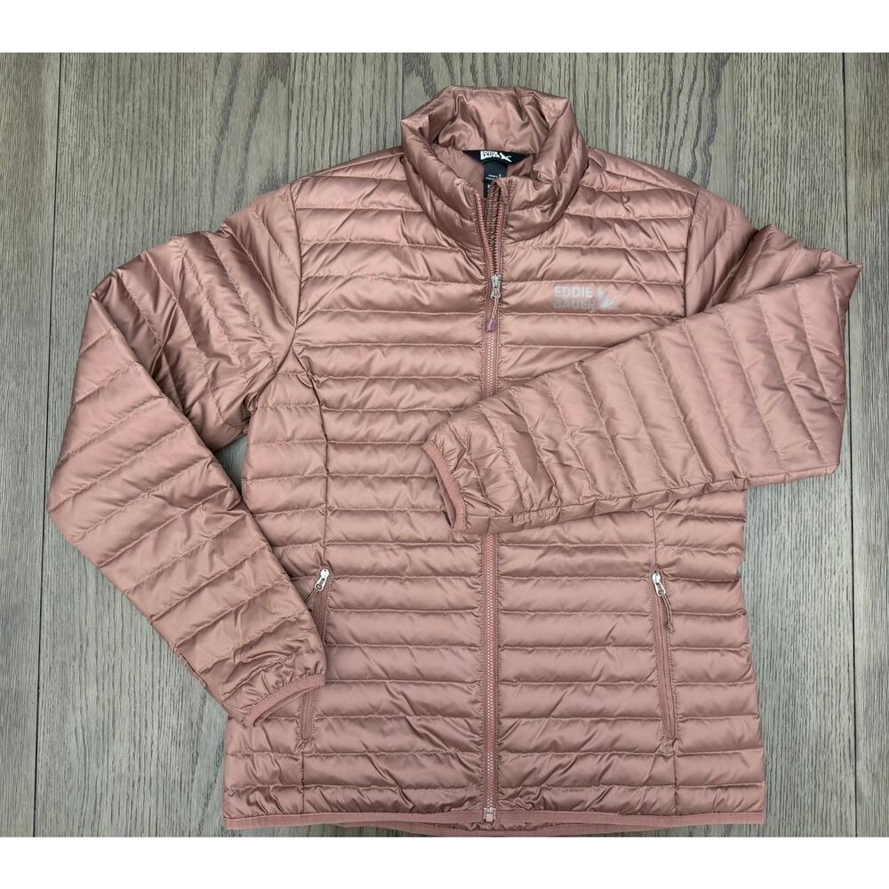 Eddie Bauer Down Jacket Womens Small Plum 650 Fill Puffer